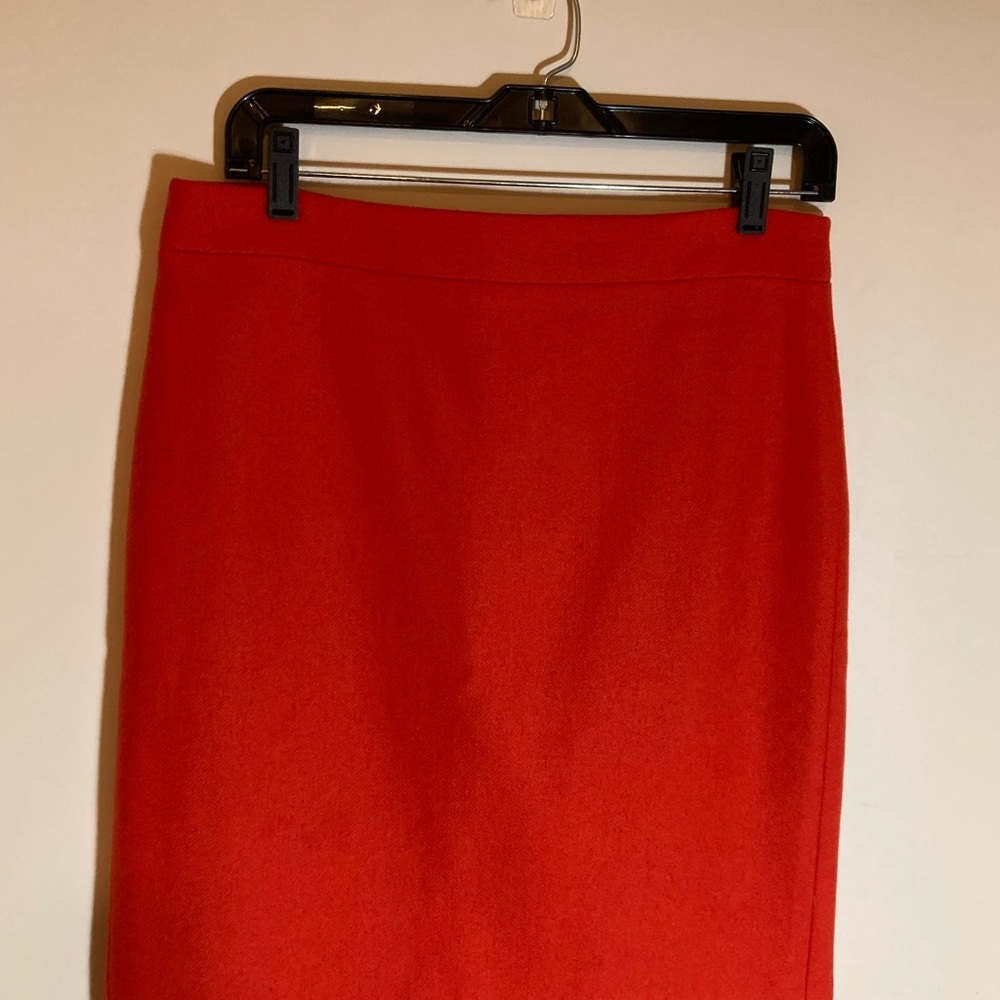 J. Crew wool Pencil Skirt Red 6